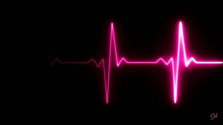 a pulse line in pink